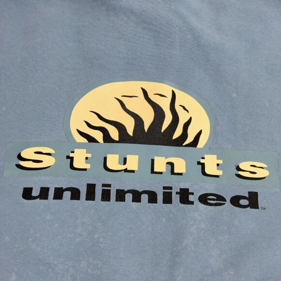 Vtg 80s 90s STUNTS UNLIMITED Elite Hollywood Stunt Man Shirt M Film Movie Action - Picture 6 of 12